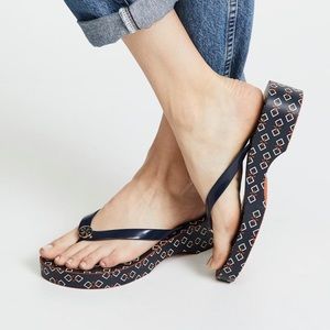 NWB Tory Burch Wedge Flip Flop sz 7